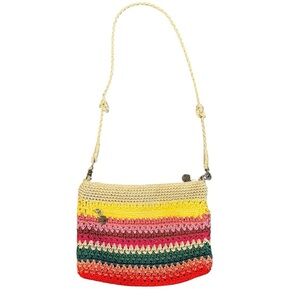 The Sak Crochet Shoulder Bag – Rainbow Stripe Boho Crossbody
